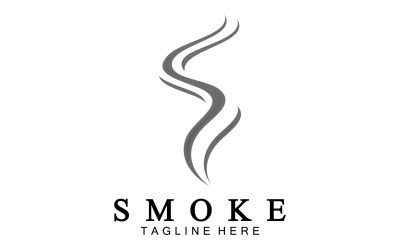 Smoke flame logo vector template v3