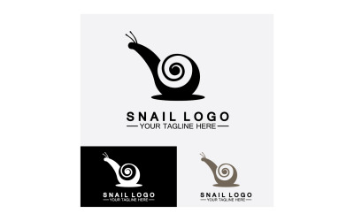 Plantilla vectorial de icono de logotipo lento animal caracol v41