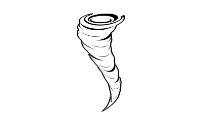 Tornado vórtice icono logo vector v17