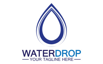 Gota de agua agua azul naturaleza aqua logo icono v16
