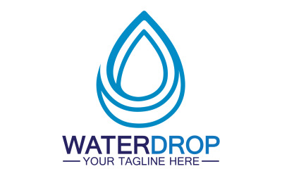 Gota de agua agua azul naturaleza aqua logo icono v30