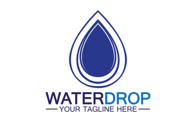Gota de agua agua azul naturaleza aqua logo icono v5