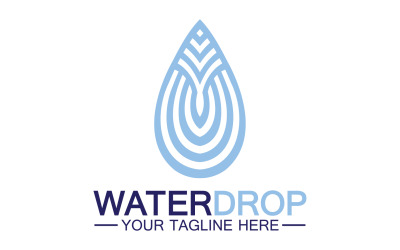 Vattendroppe blått vatten natur aqua logotypikon v48