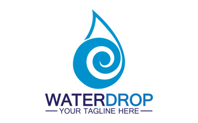 Waterdrop blue water nature aqua logo icon v21