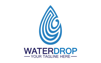 Waterdrop blue water nature aqua logo icon v45