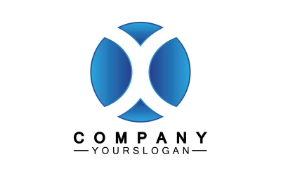 X initial name logo company vector v42