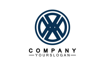 X initial name logo company vector v45
