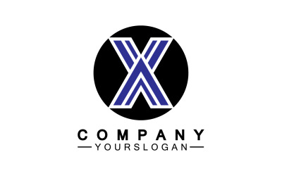 X initial name logo company vector v46