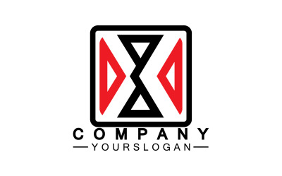 X kezdeti név logó cég vektor v24