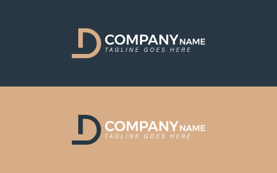 Designvorlage für das Branding-D-Logo