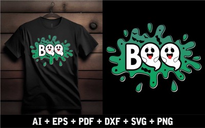 Happy Halloween Boo Boo Design per camicia o adesivo
