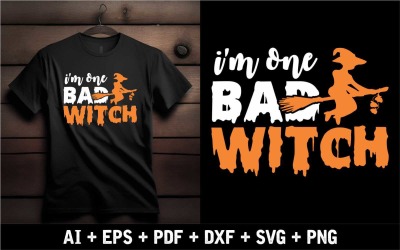 Хеллоуїнський дизайн для футболки I Am One Bar Witch