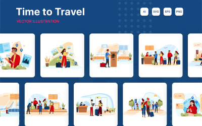 M261_ Pack d&amp;#39;illustrations Il est temps de voyager
