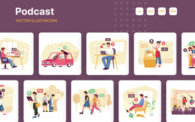 M275_ Podcast-Illustrationspaket