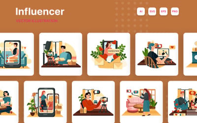 M281_ Influencer-Illustrationspaket