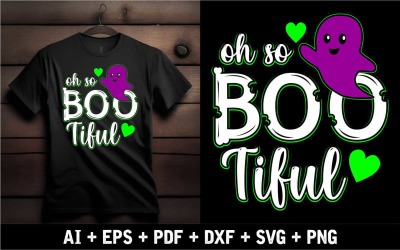 Oh So Boo Tiful Or Beautiful Halloween Design Shirt