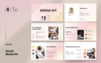 Social Media Kit bemutató elrendezés