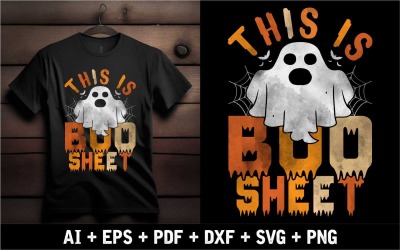 To jest prześcieradło Boo, to jest zabawna koszulka na Halloween z prześcieradłem Boo
