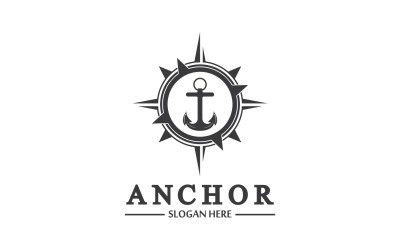 Anchor icon logo template vector v27