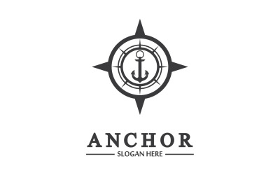 Anchor icon logo template vector v37