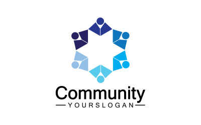 Equipo amigos grupo personas logo icono v14