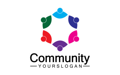 Equipo amigos grupo personas logo icono v24