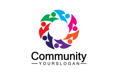 Equipo amigos grupo personas logo icono v25