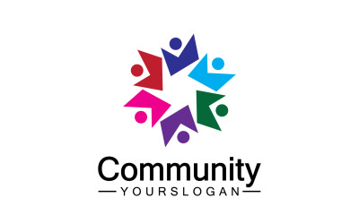 Equipo amigos grupo personas logo icono v31