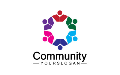 Team friends group people logo icon v12