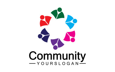 Team friends group people logo icon v17