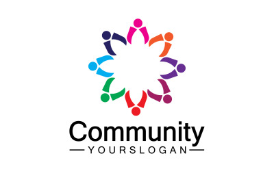 Team friends group people logo icon v18