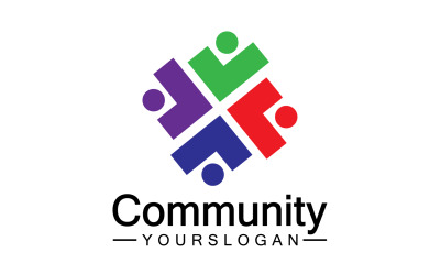 Team friends group people logo icon v20
