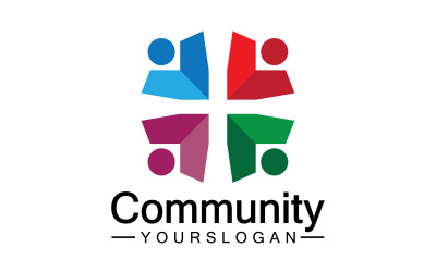 Team friends group people logo icon v21