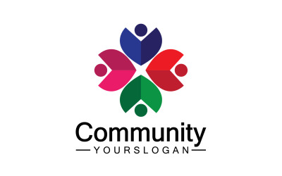 Team friends group people logo icon v22