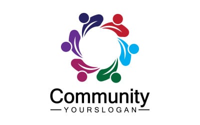 Team friends group people logo icon v2