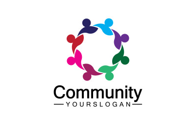 Team friends group people logo icon v30