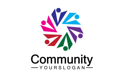 Team friends group people logo icon v4
