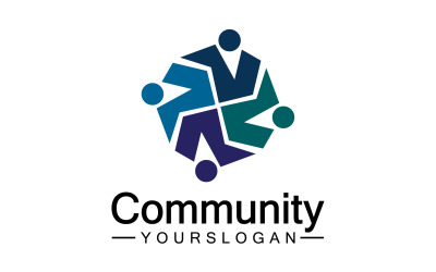 Team friends group people logo icon v6