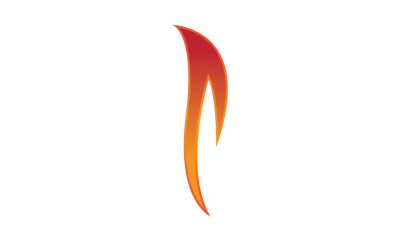 Burning fire flame hots logo icon v27