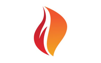 Burning fire flame hots logo icon v35