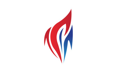 Burning fire flame hots logo icon v8