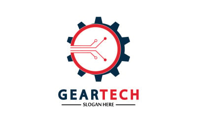 Gear Tech icon  vector logo v13