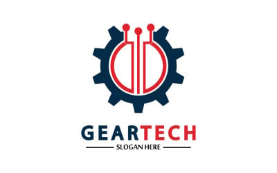 Gear Tech icon  vector logo v14