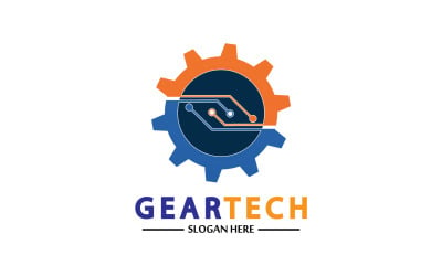 Gear Tech icon  vector logo v17
