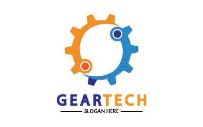 Gear Tech icon  vector logo v1