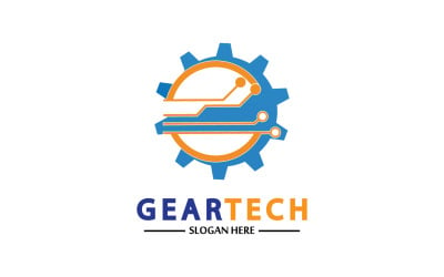 Gear Tech icon  vector logo v26