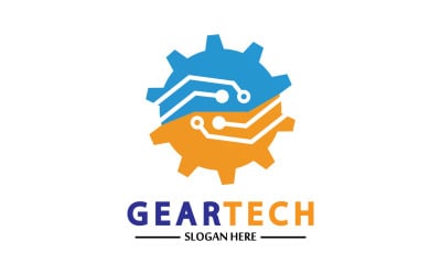 Gear Tech icon  vector logo v3