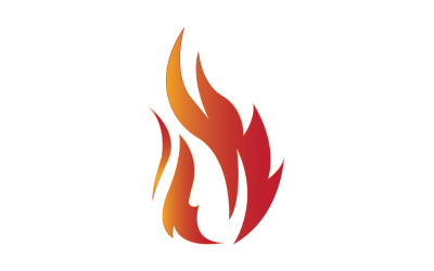 Icono del logotipo de hots de llama de fuego ardiente v13