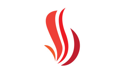 Icono del logotipo de hots de llama de fuego ardiente v22
