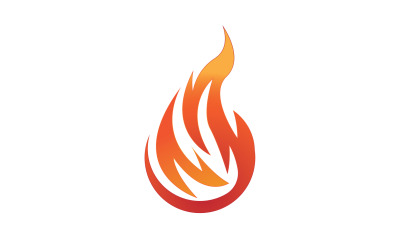 Icono del logotipo de hots de llama de fuego ardiente v24